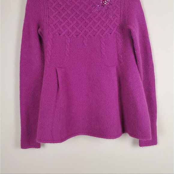 Moda International Purple Wool Blend Mock Neck Sweater - Picture 3 of 5